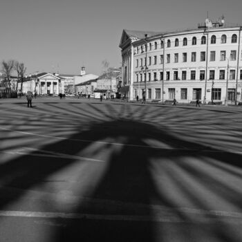 Photography titled "Ferris wheel shadow" by Andrii Bilonozhko, Original Artwork, Digital Photography