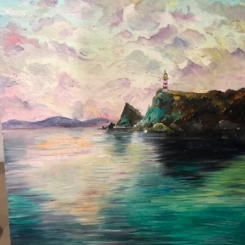Картина под названием "маяк" - Лилия Билык, Подлинное произведение искусства, Масло