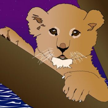 Digital Arts titled "Lion Cub Affiliatin…" by Binary Option, Original Artwork, Digital Painting