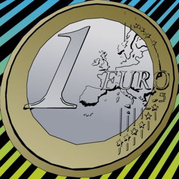 Digital Arts titled "One Euro Coin Affil…" by Binary Option, Original Artwork, Digital Painting