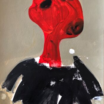 Malerei mit dem Titel "Red" von Ellie Ali, Original-Kunstwerk, Acryl