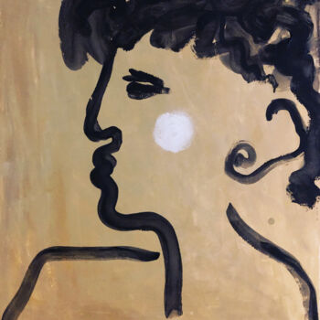 Pittura intitolato "Profile" da Ellie Ali, Opera d'arte originale, Acrilico