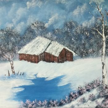 Painting titled "Wonders of Snow" by Bindiya Goyal, Original Artwork, Acrylic