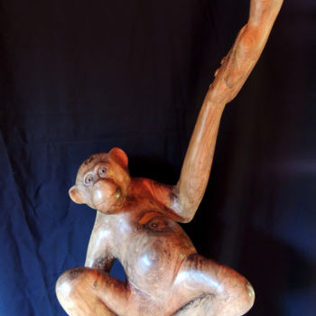 Скульптура под названием "César" - Sabine Canton, Подлинное произведение искусства, Дерево