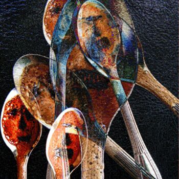 Sculpture titled "Opera of Spoons07" by Mohammad Binlamin, Original Artwork