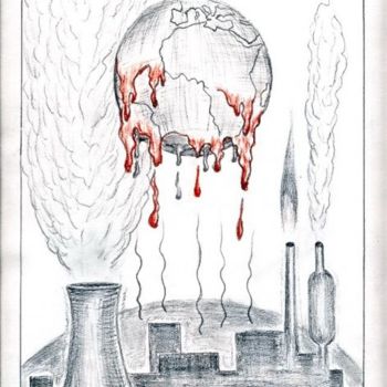 Zeichnungen mit dem Titel "L’industrie, le vra…" von Bio7, Original-Kunstwerk