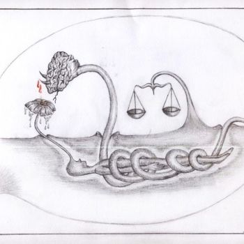 Tekening getiteld "Corps &  âme incarc…" door Bio7, Origineel Kunstwerk