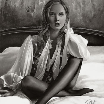 Картина под названием "sensuelle" - Emmanuel Diot, Подлинное произведение искусства, Акрил Установлен на Металл