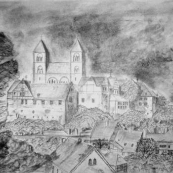 Drawing titled "Quedlinburg" by Birger Dicke, Original Artwork, Other