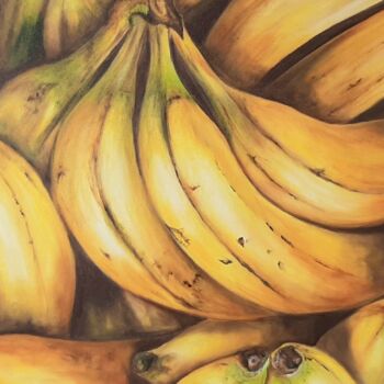 Painting titled "Bananen" by Birgit Deuschle (BIGUI), Original Artwork, Acrylic