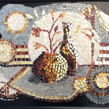 "mozaik naturmort" başlıklı Heykel Birsen Kumcu tarafından, Orijinal sanat, Akrilik Ahşap panel üzerine monte edilmiş