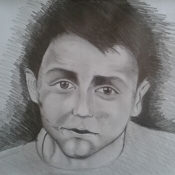 Drawing titled "a child" by Birsen Yıldırım, Original Artwork, Charcoal