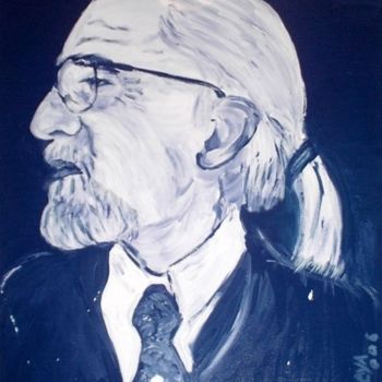 Painting titled "Professor Manuel de…" by Fernanda Biscaya, Original Artwork, Acrylic