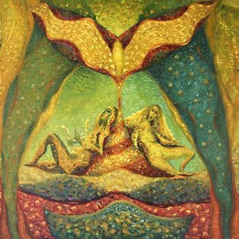 Peinture intitulée "The three of oblivi…" par Biser Panayotov, Œuvre d'art originale, Huile