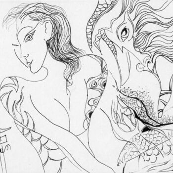 Zeichnungen mit dem Titel "drawing 671" von Biser Panayotov, Original-Kunstwerk, Tinte