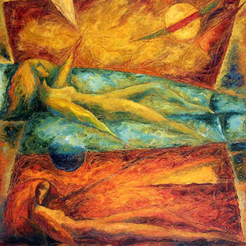 Картина под названием "Dream" - Biser Panayotov, Подлинное произведение искусства, Масло