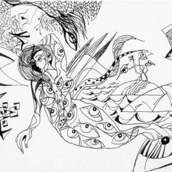 Tekening getiteld "drawing 623" door Biser Panayotov, Origineel Kunstwerk, Inkt