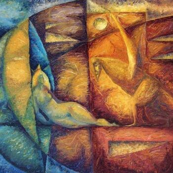 Peinture intitulée "Metamorphosis" par Biser Panayotov, Œuvre d'art originale, Huile