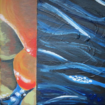 Pittura intitolato "Water Music" da Chantal Bishop-Corre, Opera d'arte originale, Acrilico Montato su Telaio per barella in…