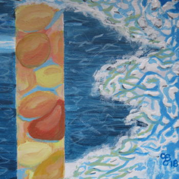 Pittura intitolato "Water Bubbles Flowi…" da Chantal Bishop-Corre, Opera d'arte originale, Acrilico