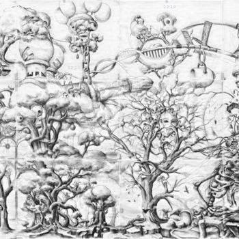 Rysunek zatytułowany „My Life 12/100” autorstwa Arno Rodicq, Oryginalna praca, Węgiel drzewny