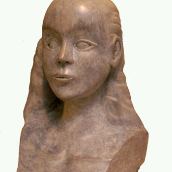 Sculpture titled "La tresse défaite" by Bivan, Original Artwork, Bronze