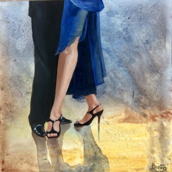 Painting titled "Tango 30-2" by Bivan, Original Artwork, Acrylic Mounted on Wood Stretcher frame