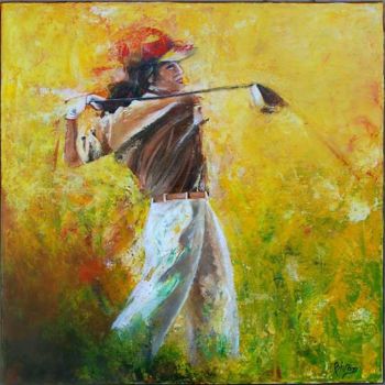 Peinture intitulée "GOLF 2" par Bivan, Œuvre d'art originale, Acrylique