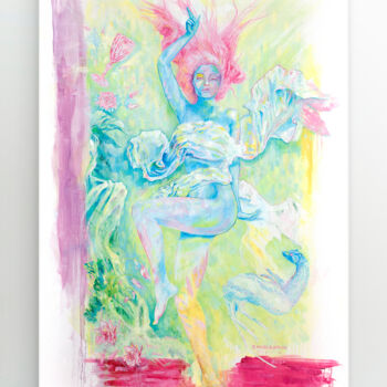Картина под названием "Ballerina" - Björn Moss Bjerling, Подлинное произведение искусства, Масло Установлен на Деревянная ра…