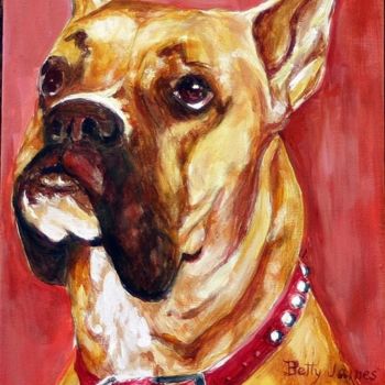 Painting titled "Big Red" by Betty James, Original Artwork