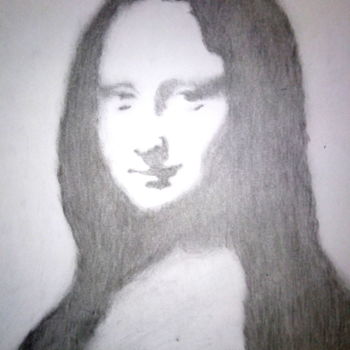 Drawing titled "Mona Lisa" by Bianchini Jr, Original Artwork, Charcoal