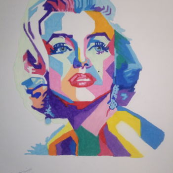 Painting titled "Marilyn Monroe" by Bianchini Jr, Original Artwork, Pastel