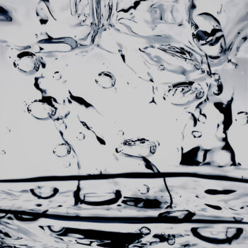 Gravures & estampes intitulée "Sapphire Water Illu…" par Lewis Freitag, Œuvre d'art originale, Impression numérique Monté su…