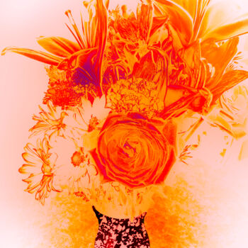 Druckgrafik mit dem Titel "The Pastel Bouquet" von Lewis Freitag, Original-Kunstwerk, Digitaldruck Auf Keilrahmen aus Holz m…