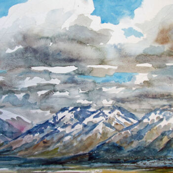 Painting titled "The Wasatch" by Blaine Clayton, Original Artwork, Watercolor