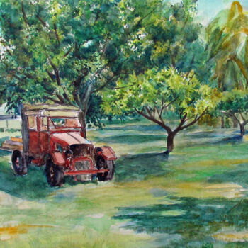 Painting titled "Last Delivery" by Blaine Clayton, Original Artwork, Watercolor