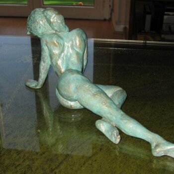 Скульптура под названием "Féline" - Blaise Devissi, Подлинное произведение искусства