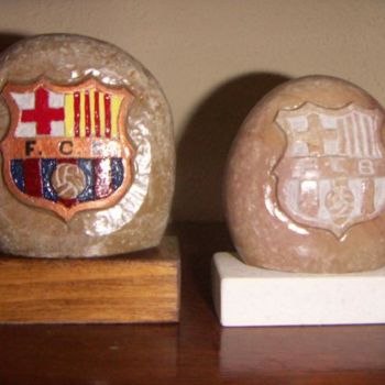 Sculpture titled "escudo deportivo" by Ferran Ivern, Original Artwork
