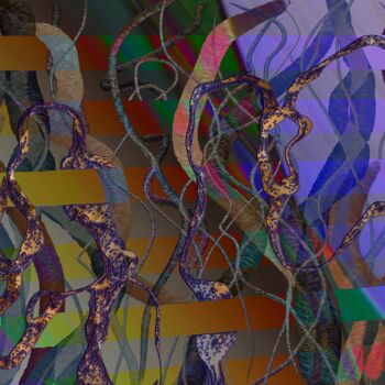 Arts numériques intitulée "‘Gravity and Wormho…" par Blame Mr Ken, Œuvre d'art originale, Peinture numérique