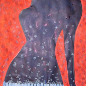 Painting titled "Silhouette 5" by Sylvie Guinand (Blanche G.), Original Artwork, Acrylic