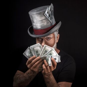 "Money, money" başlıklı Fotoğraf Blandine Legros tarafından, Orijinal sanat, Pigmentler Alüminyum üzerine monte edilmiş