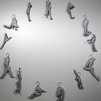 安装 标题为“hommestissusblandin…” 由Blandine Magneau, 原创艺术品, 字符和身体