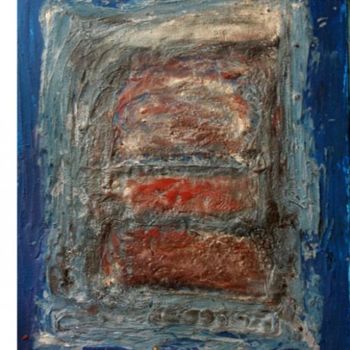 Pittura intitolato "la pierre rouge" da Blandine Martin, Opera d'arte originale
