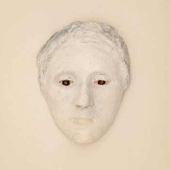 Sculpture intitulée "Masque femme" par Blandine Sanchis, Œuvre d'art originale, Argile