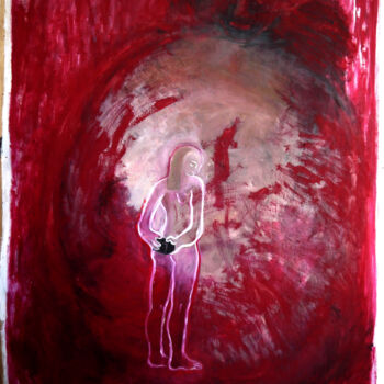 Картина под названием "Royaume" - Blandine Sanchis, Подлинное произведение искусства, Масло Установлен на Деревянная панель