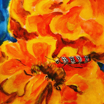 Painting titled "Ailanthus Webworm M…" by Blandine Broomfield, Original Artwork, Watercolor