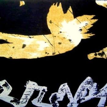 「décollage」というタイトルの絵画 Aquino Blanによって, オリジナルのアートワーク