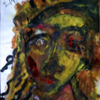 绘画 标题为“portrait jaune” 由Aquino Blan, 原创艺术品