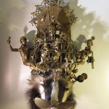 Sculpture titled "blaireau bling blin…" by Blatman, Original Artwork