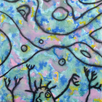 제목이 "28-IX-2016"인 미술작품 Bruno Laxague로, 원작, 아크릴 나무 들것 프레임에 장착됨